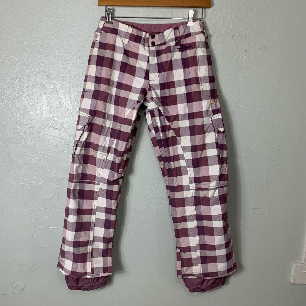 Burton plaid stow cargo snow pants